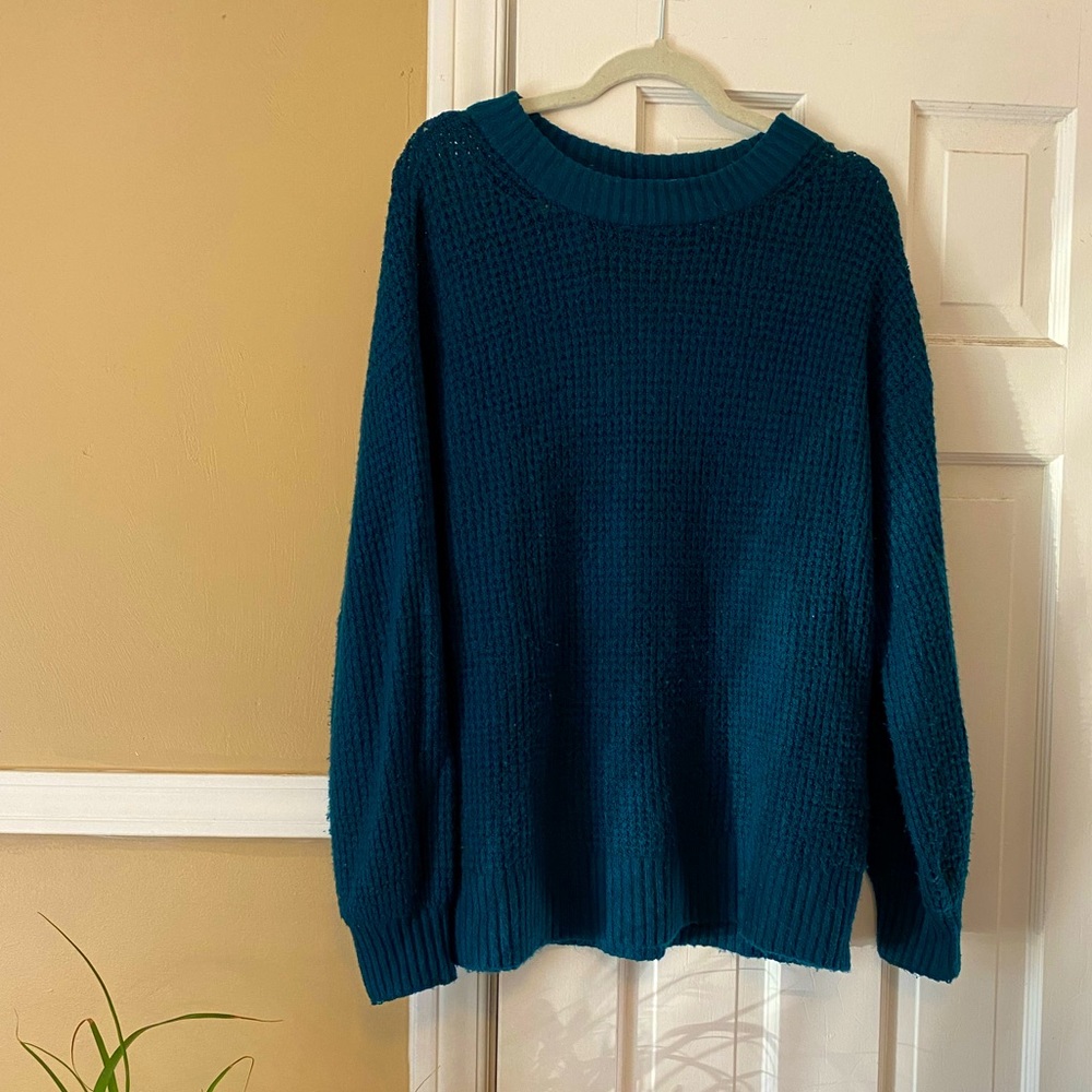 COPY - American Eagle Oversized Teal Sweater